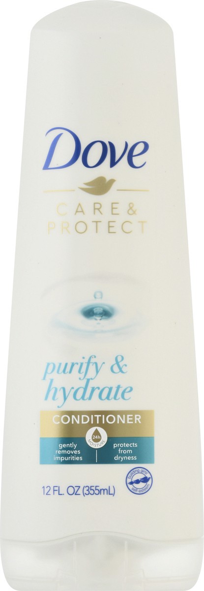 slide 4 of 9, Dove Care & Protect Conditioner Purify & Hydrate, 12 oz, 12 oz