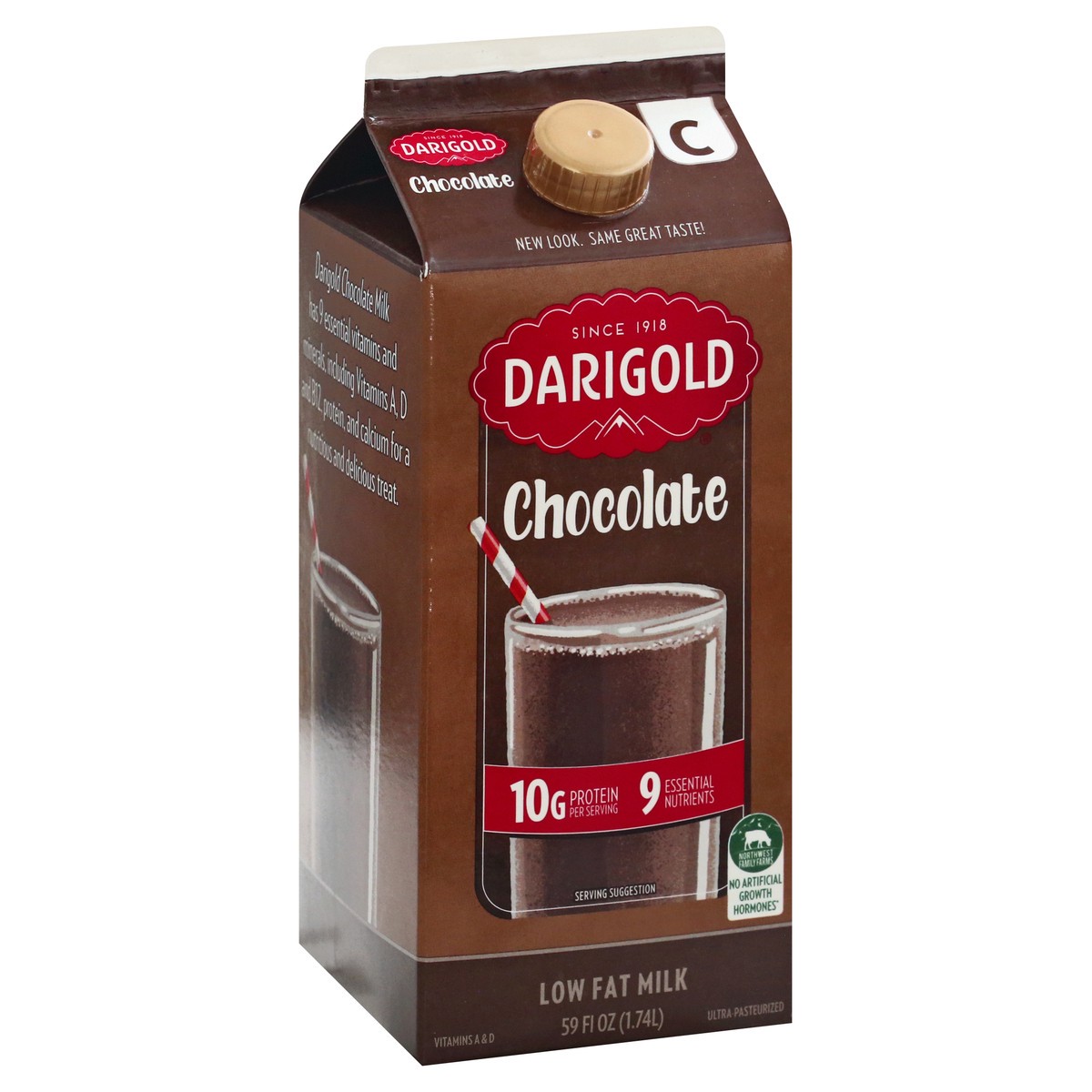 slide 2 of 9, Darigold Low Fat Chocolate Milk 59 fl oz, 59 fl oz