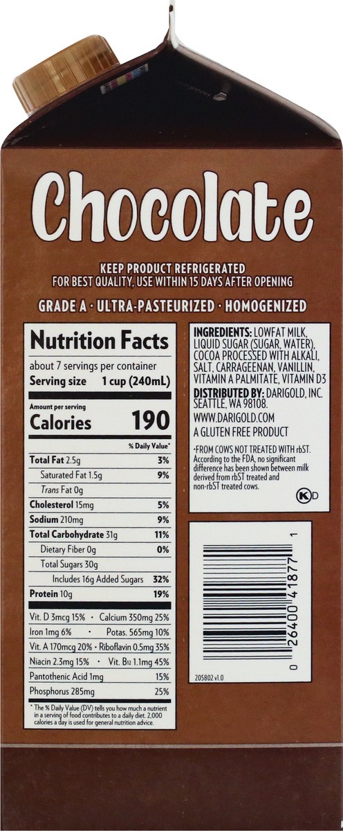 slide 8 of 9, Darigold Low Fat Chocolate Milk 59 fl oz, 59 fl oz