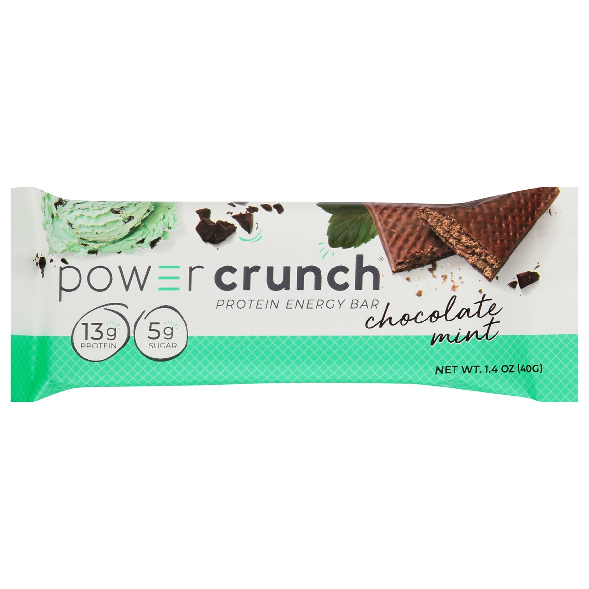 slide 1 of 1, Power Crunch Chocolate Mint Flavored Protein Energy Bar 1.4 oz, 