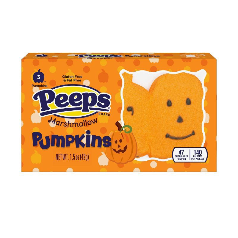 slide 1 of 6, Peeps Halloween Marshmallow Pumpkins, 1.5 oz