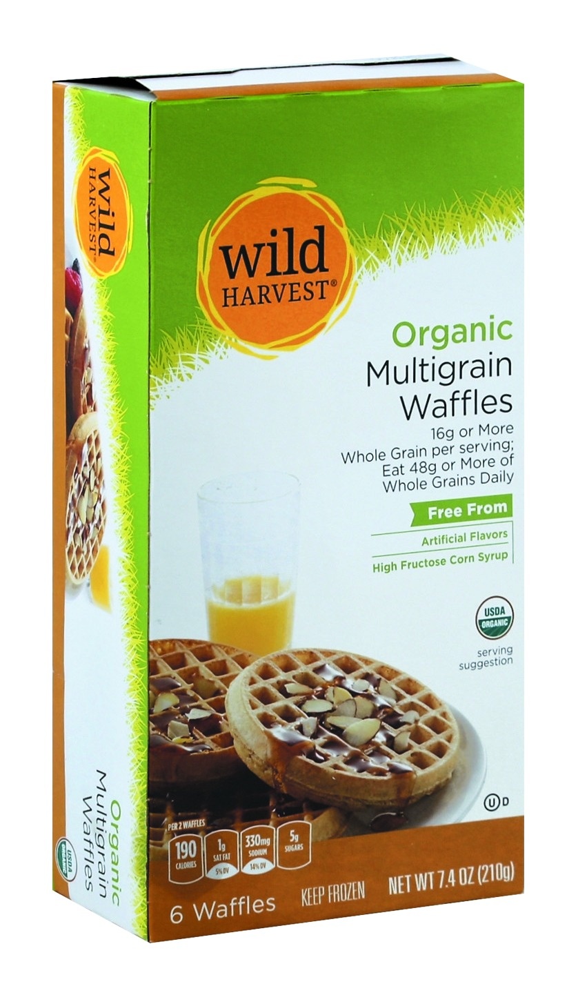 slide 1 of 1, Wild Harvest Organic Waffle Multigrain, 6 ct