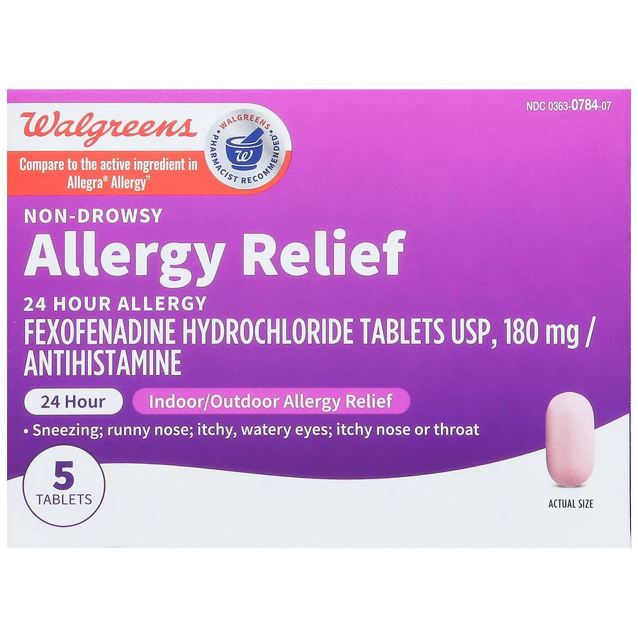 slide 3 of 4, Walgreens 24 Hour Allergy Relief Tablets, 5 ct