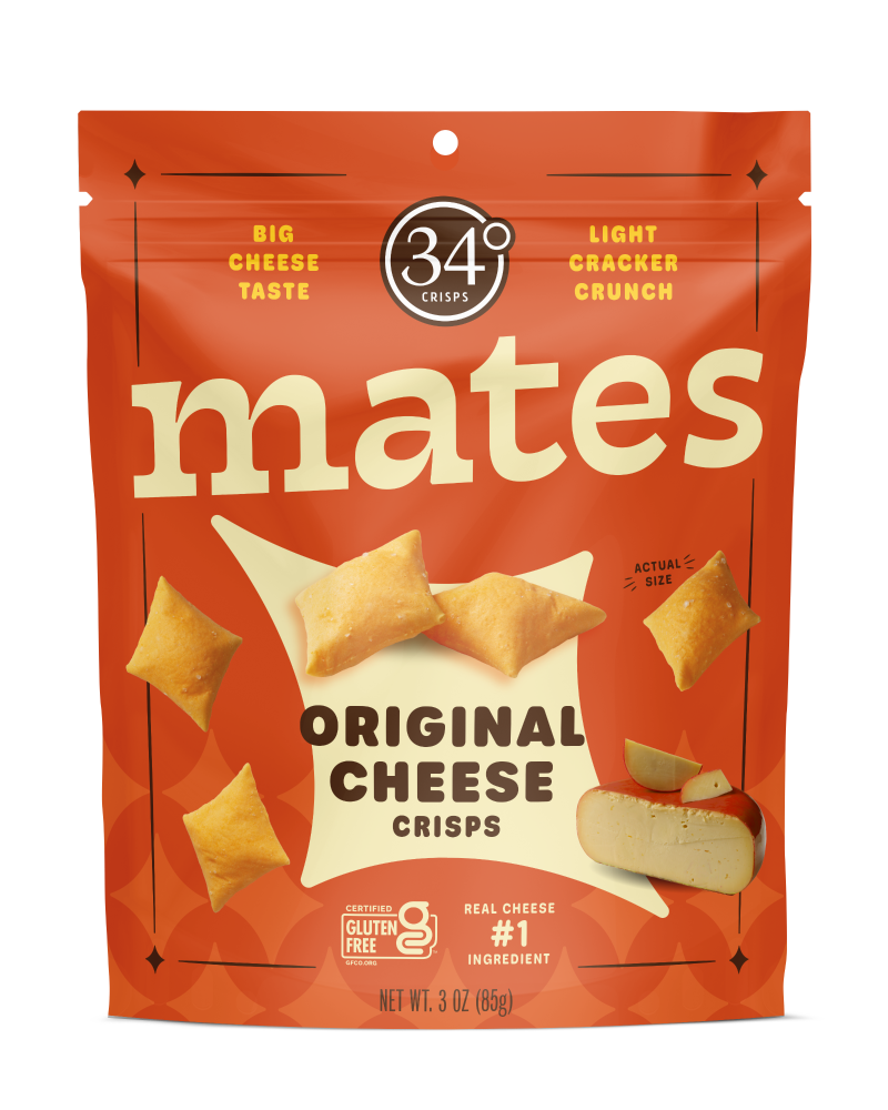 slide 1 of 2, 34 Degrees Mates Orig Cheddar, 3 oz
