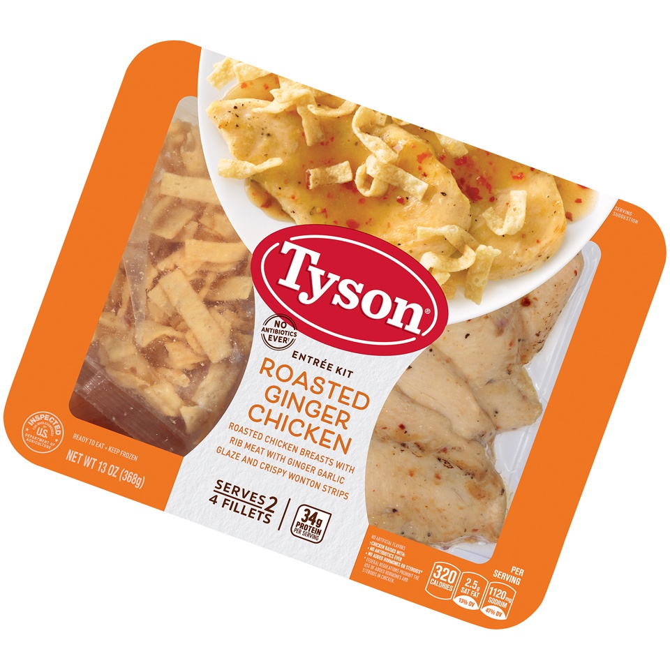 slide 3 of 3, Tyson Roasted Ginger Chicken Entrée Kit, 13 oz