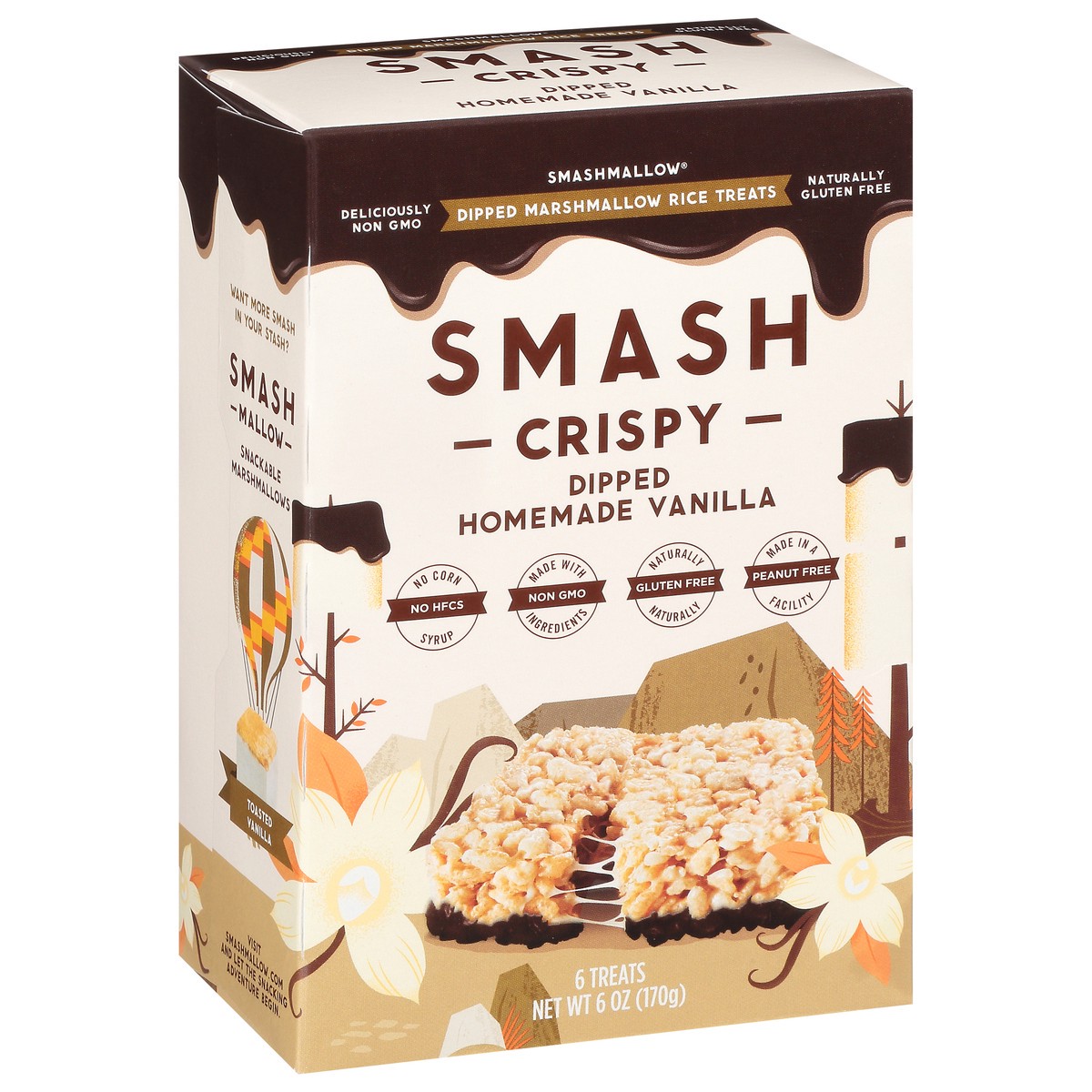 slide 6 of 14, SmashMallow Smash Crispy Dipped Homemade Vanilla Marshmallow Rice Treats 6 ea, 6 ct