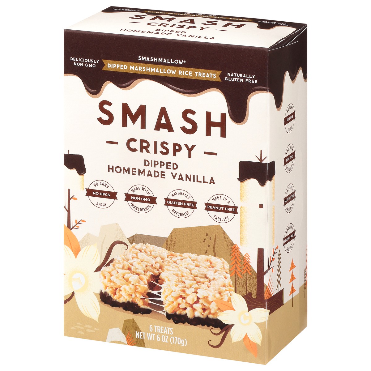 slide 9 of 14, SmashMallow Smash Crispy Dipped Homemade Vanilla Marshmallow Rice Treats 6 ea, 6 ct