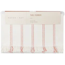 Haven & Key Striped Table Runner - Clay