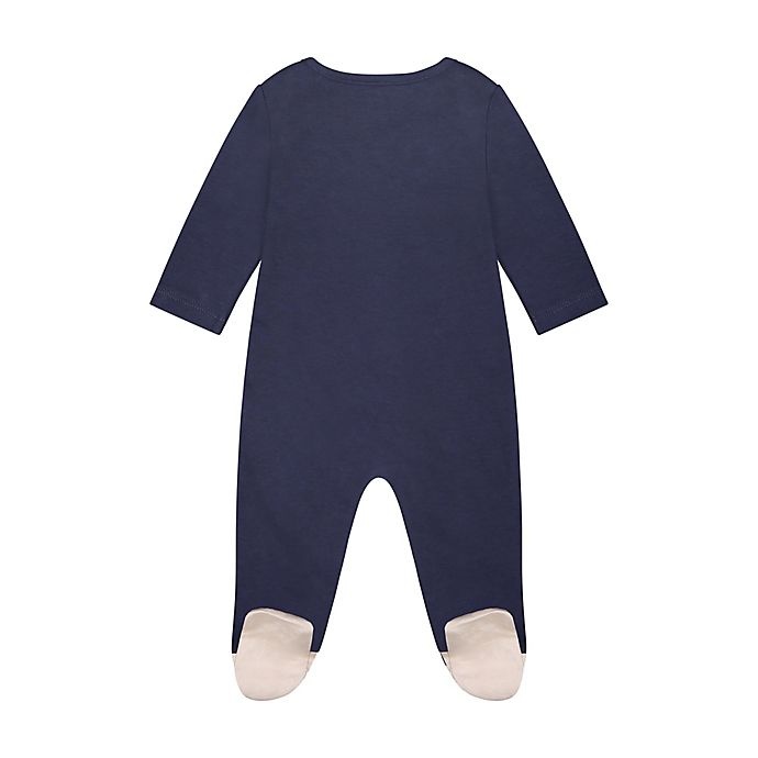 slide 2 of 2, Clasix Beginnings by Miniclasix Newborn Mock Suspenders Bodysuit - Navy, 1 ct