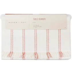 Haven & Key Striped Table Runner - Clay