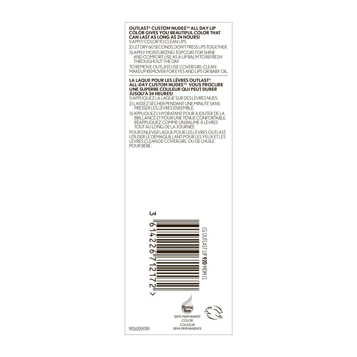 slide 4 of 5, Covergirl Outlast All-Day Lip Color With Topcoat, Medium Cool 920, 1.9g 0.06 oz/ 2.3ml 0.07 fl oz, 0.06 oz