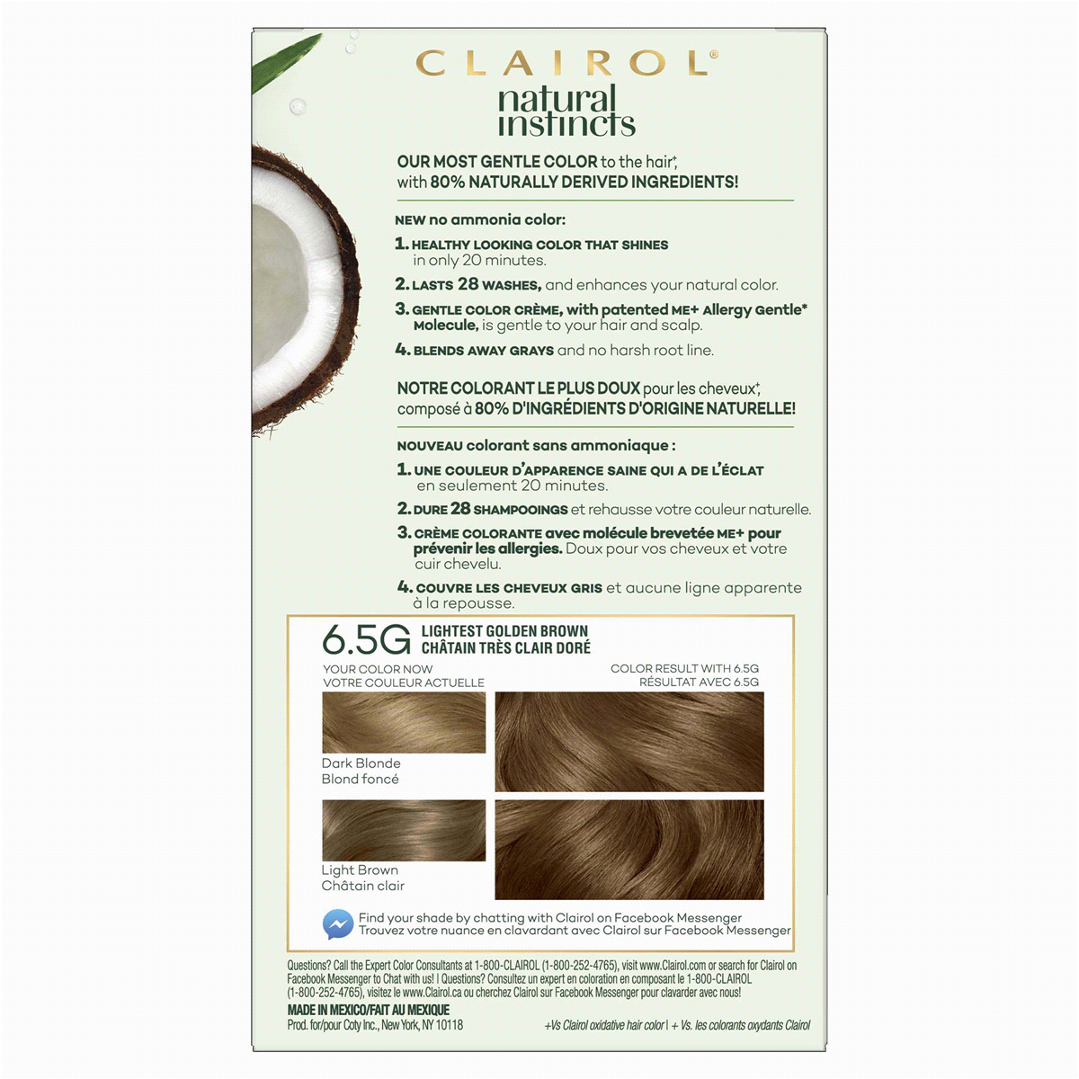 slide 2 of 2, Clairol Natural Instincts Permanent Hair Color, Dark Golden Blonde, 1 ct