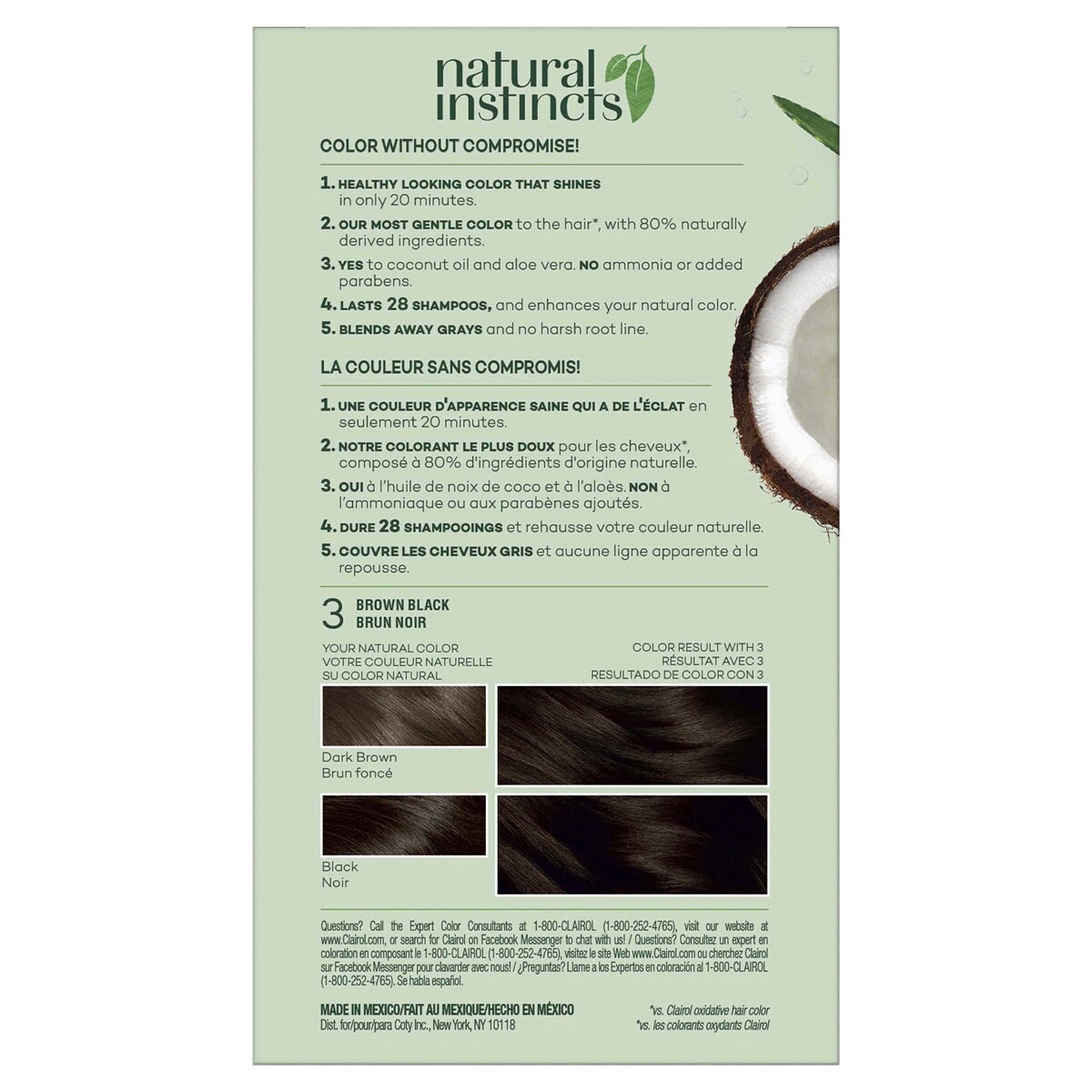 slide 2 of 2, Clairol Natural Instincts Demi-Permanent Hair Dye, 6 Light Brown Hair Color, 1 Count, 1 ct