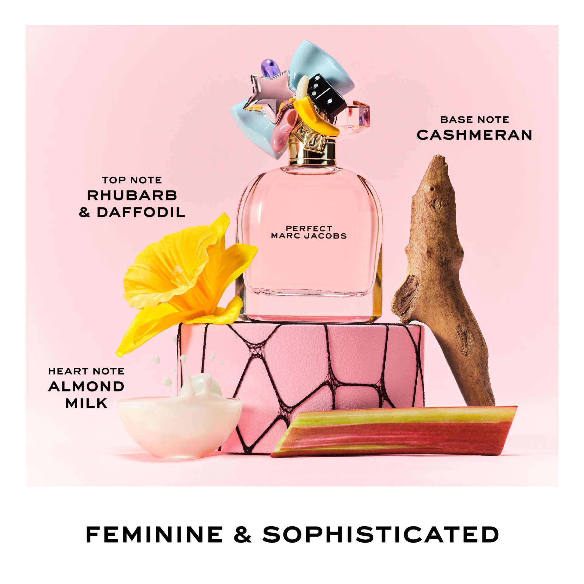 slide 2 of 8, Marc Jacobs Fragrances Perfect Eau de Parfum with Rhubarb, Daffodil, Almond Milk & Cashmeran 3.3 oz/ 100 mL, 