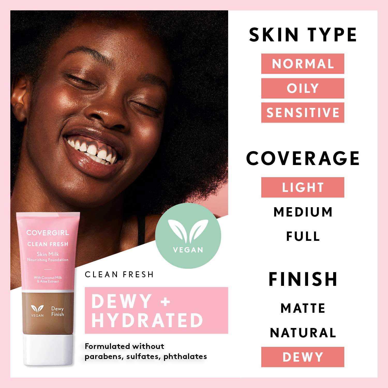 slide 11 of 11, Covergirl Clean Fresh Nourishing Skin Milk Medium 560 Foundation 30 ml, 30 ml