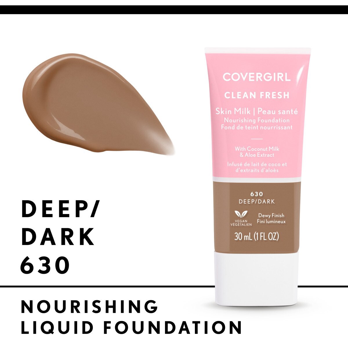 slide 8 of 11, Covergirl Clean Fresh Skin Milk, Deep/Dark, 30 ml