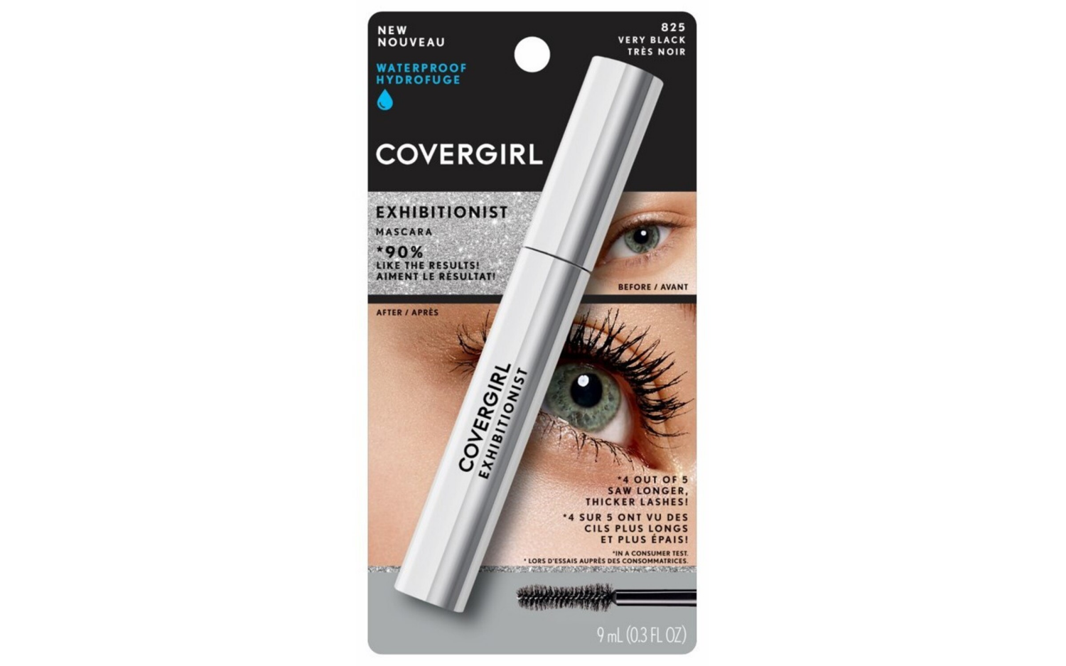 slide 1 of 8, Covergirl Exhibitionist Mascara Waterproof Very Black, 0.3 fl oz