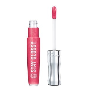 slide 1 of 1, Rimmel Stay Glossy Lip Gloss In 300 Ready To Flamingle, 0.672 oz