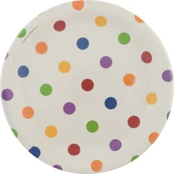 Celebrations 6.875 Inch Dots & Stripes Multicolor Plates 8 ea