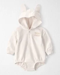 Baby Organic Cotton Bubble with Bunny Ears Batter Cream 24M