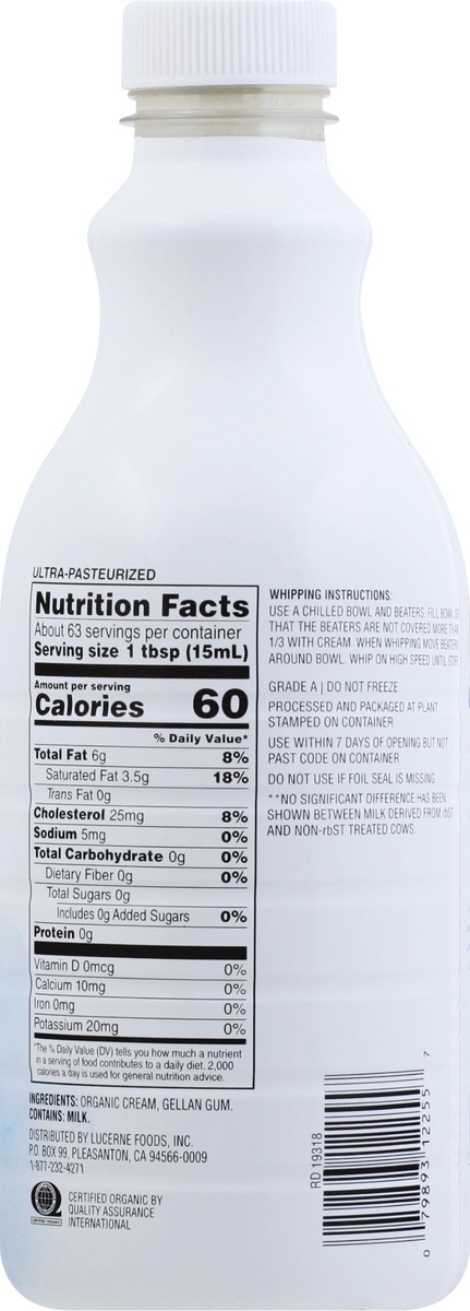 slide 4 of 9, O Organics Whipping Cream Heavy, 32 fl oz