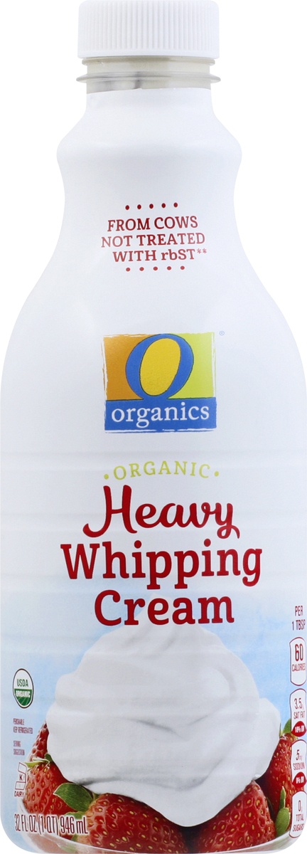 slide 6 of 9, O Organics Whipping Cream Heavy, 32 fl oz