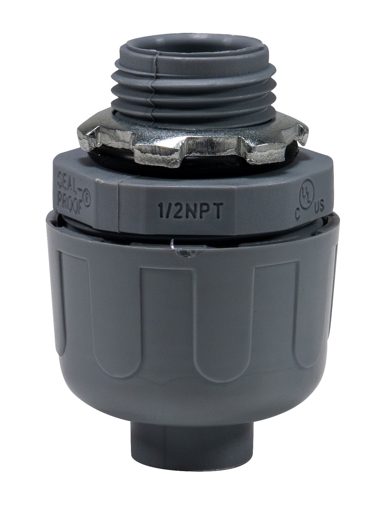 slide 1 of 6, Southwire 1/2-in Liquid Tight PVC Screw-in Connector Conduit Fittings, 1 ct