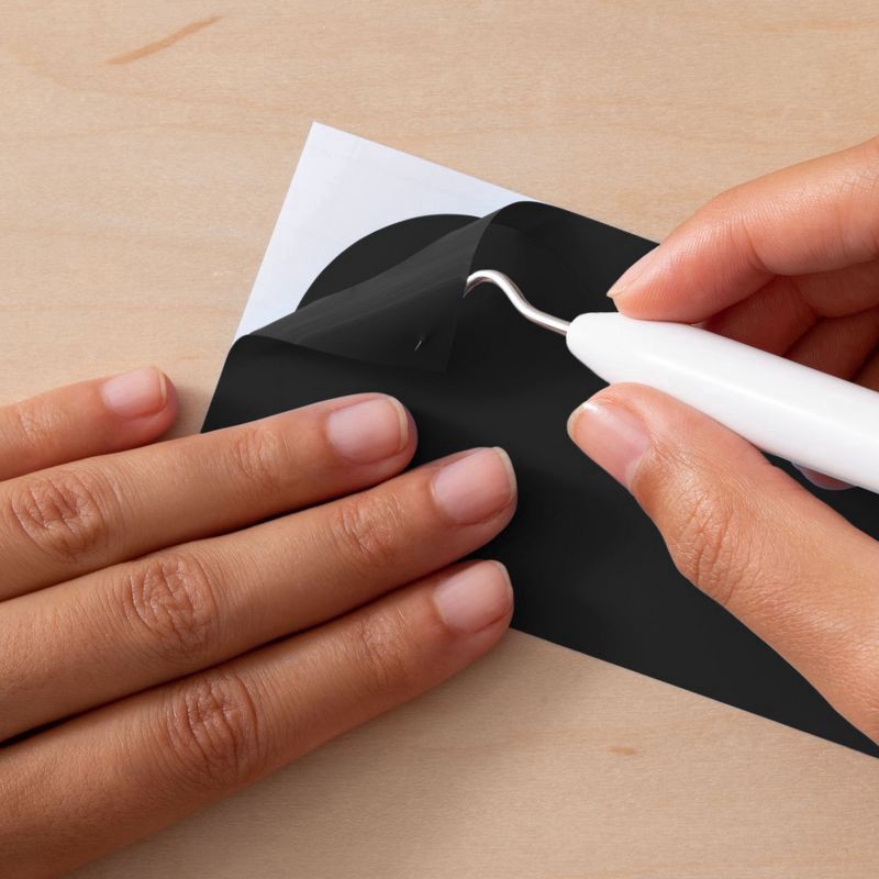 slide 5 of 7, Cricut 4' Premium Vinyl Removable Matte - Black, 4 ft