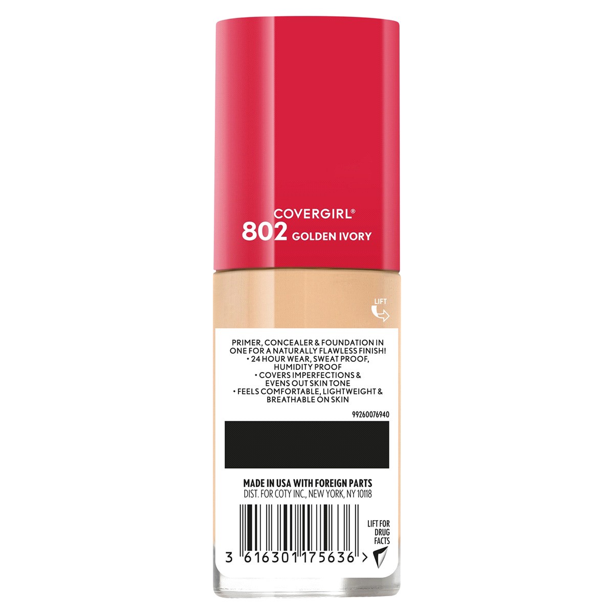 slide 2 of 2, CoverGirl Outlast Extreme Wear 3-IN-1 Foundation, Golden Ivory, 1 fl oz