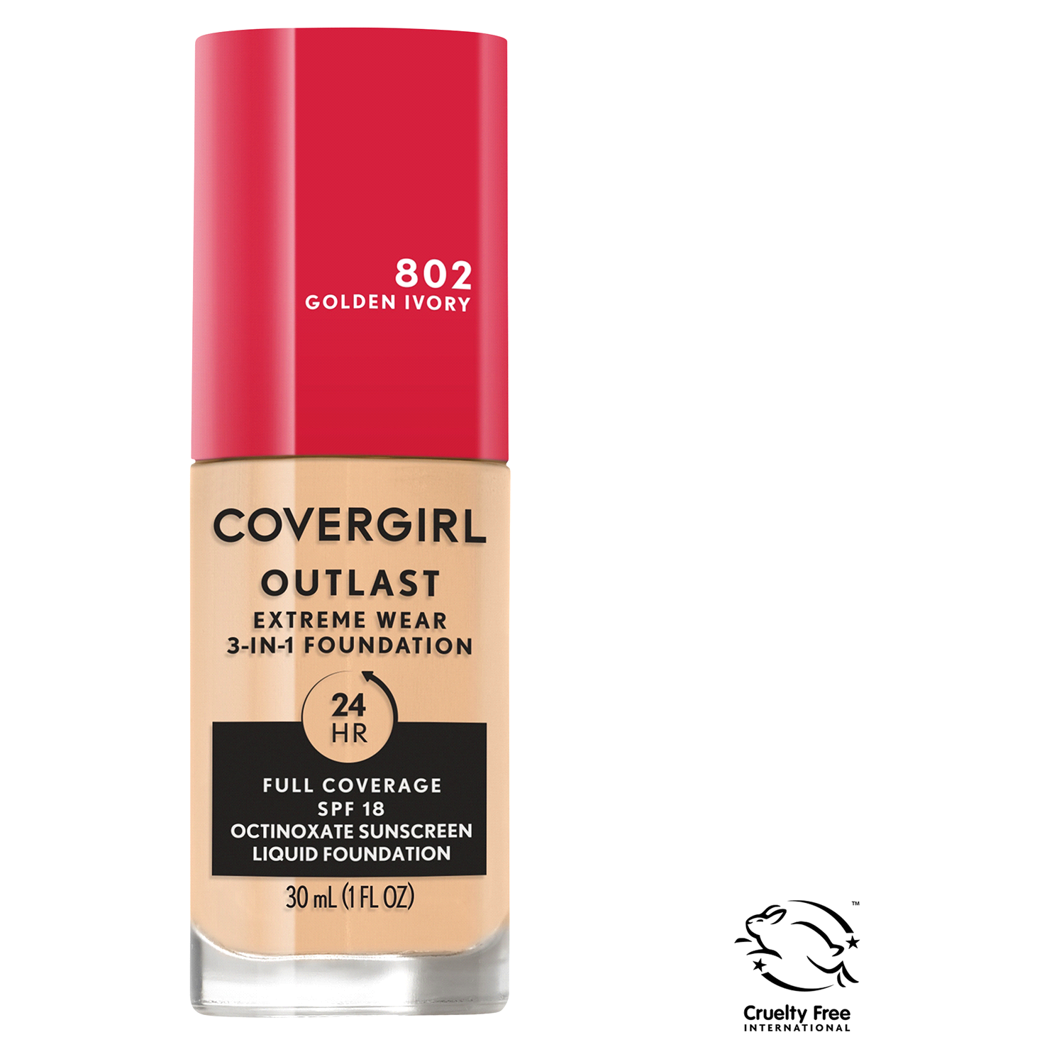 slide 1 of 2, CoverGirl Outlast Extreme Wear 3-IN-1 Foundation, Golden Ivory, 1 fl oz