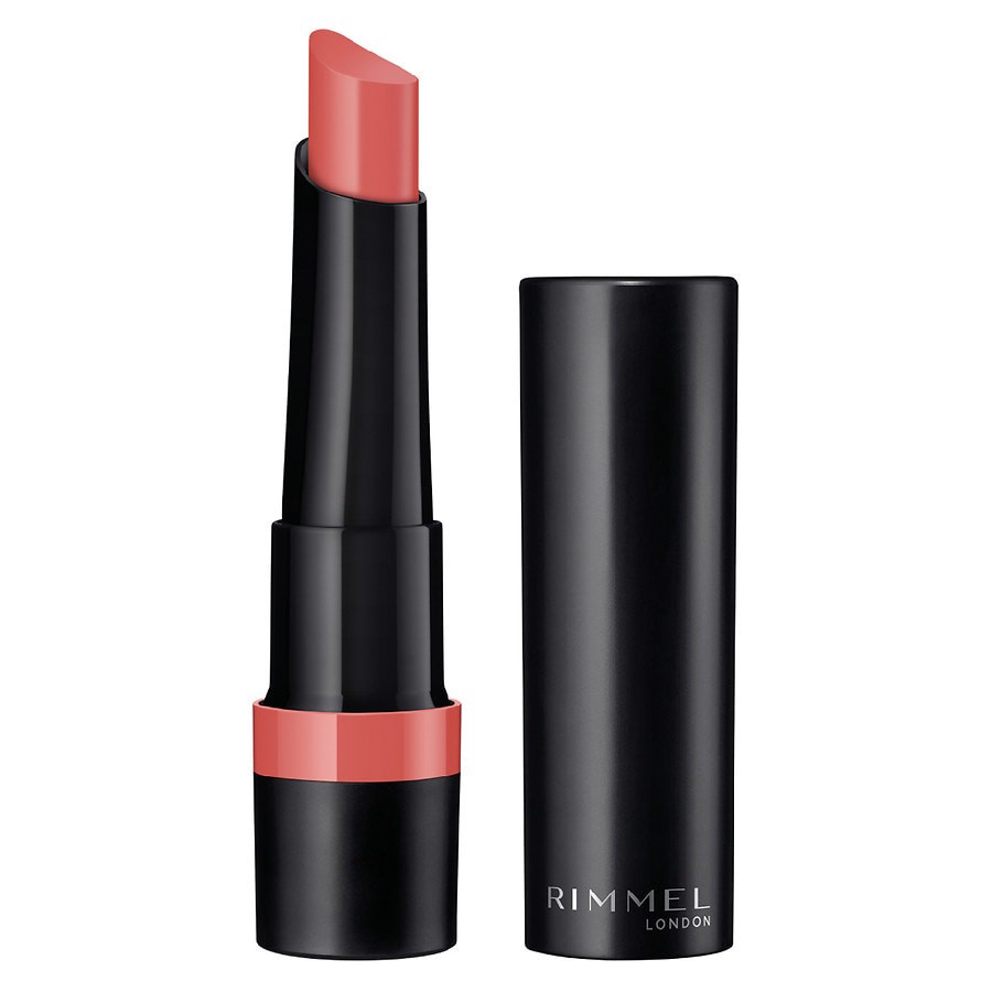 slide 4 of 4, Rimmel Lasting Finish Matte Lipstick - 145 Peach Petal, 2.3 gram