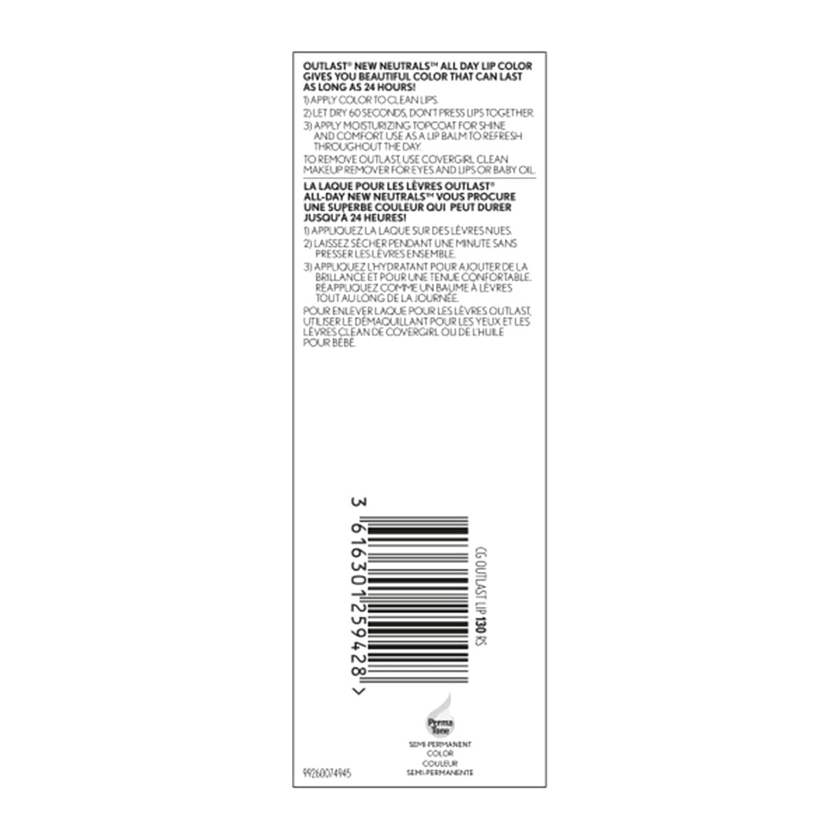 slide 2 of 2, Covergirl Outlast All-Day Rosie 130 Lip Color with Topcoat 1 ea, 130 ct