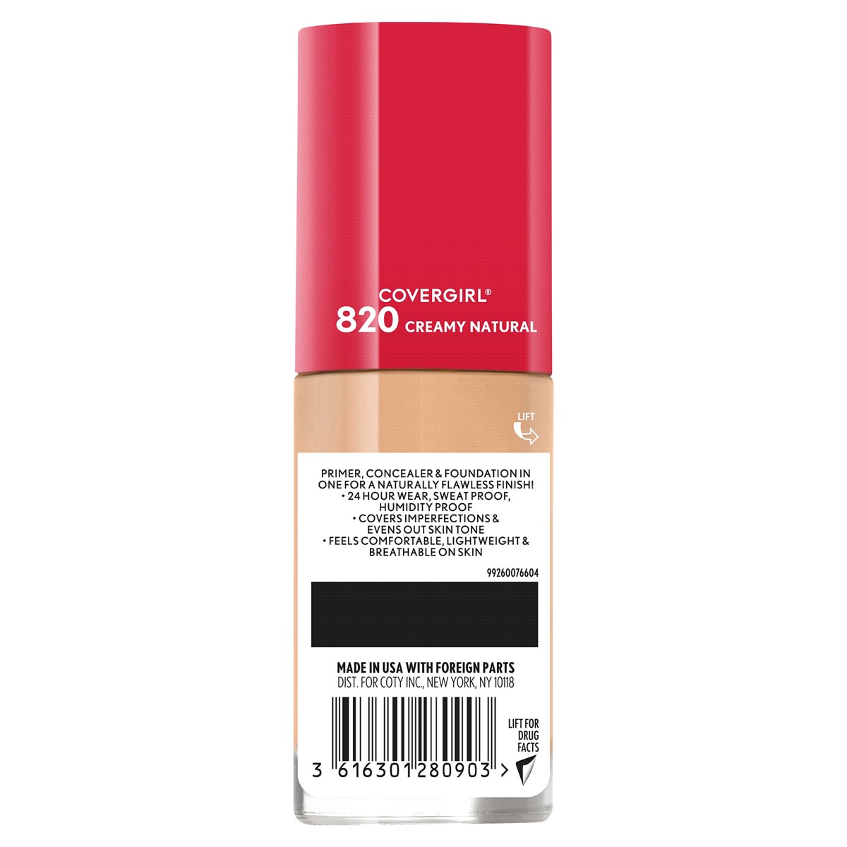 slide 2 of 2, COVERGIRL Outlast Extreme Wear 3-in-1 Foundation with SPF 18 - 840 Natural Beige - 1 fl oz, 1 fl oz