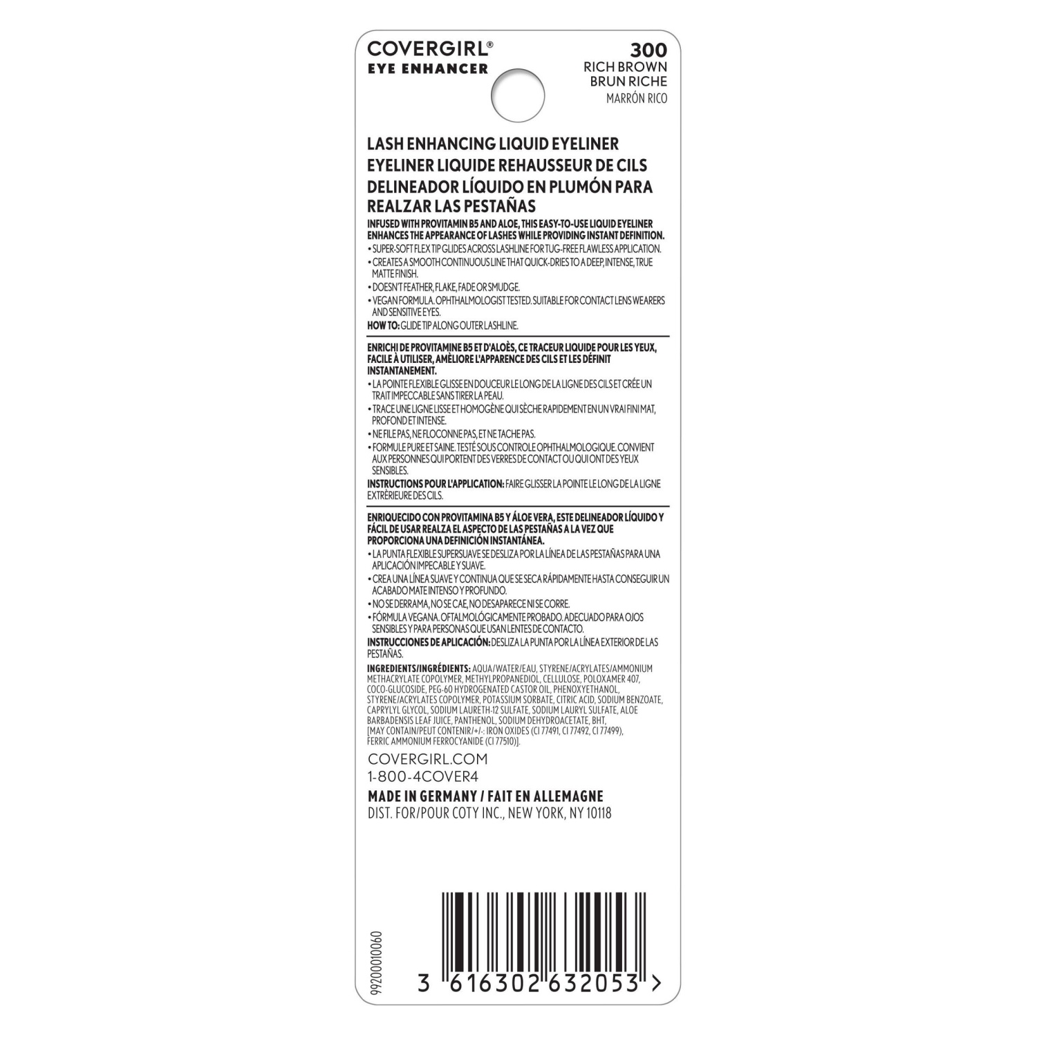 slide 2 of 7, Covergirl Exhibitionist Liquid Eyeliner, Lash Enhancing, Rich Brown 300, 0.03 fl oz