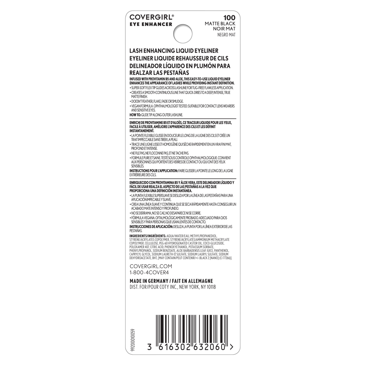 slide 2 of 8, Covergirl COVERGIRL CG Lash Enhancing Liquid Matte Black 100 1 ML, 1 ml