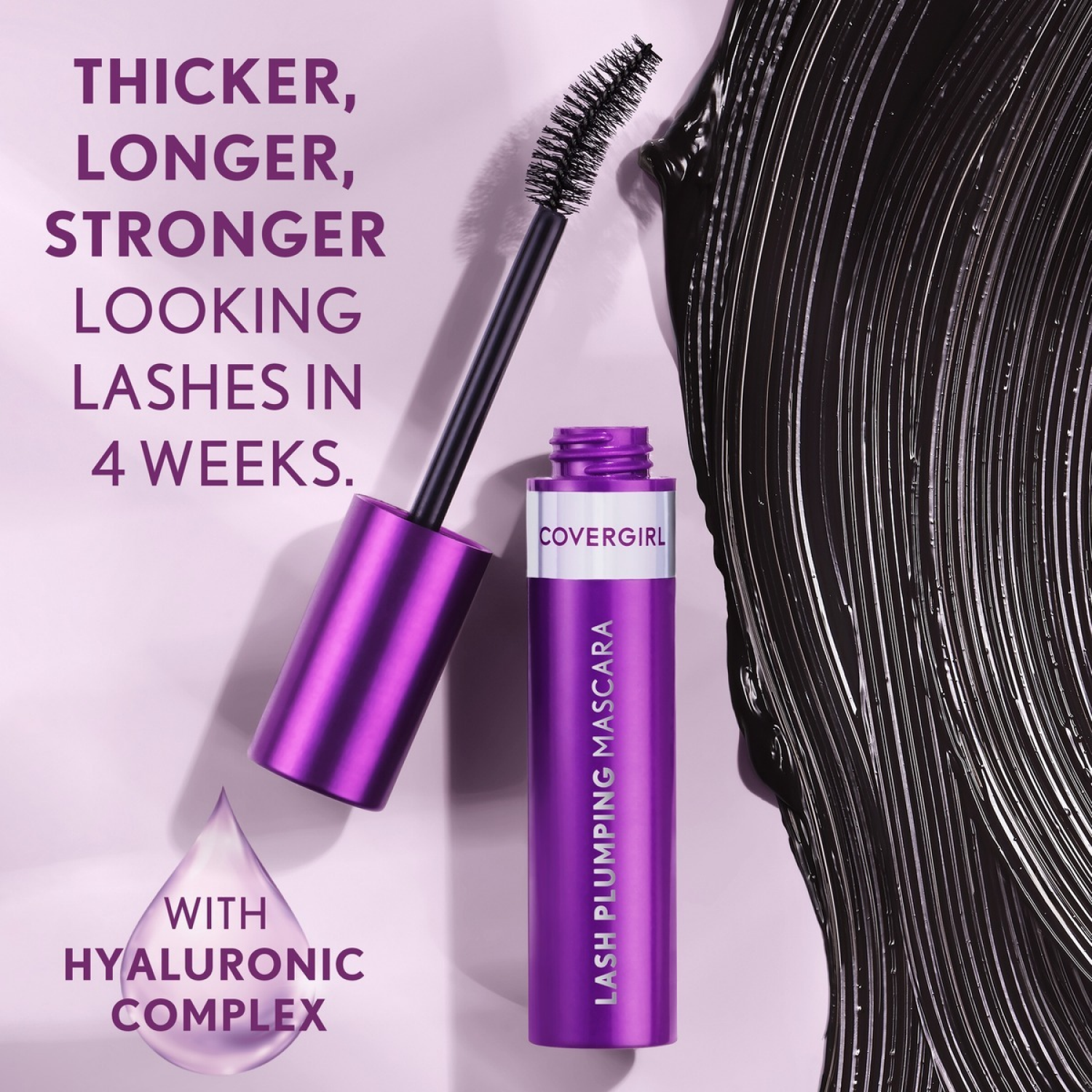slide 4 of 5, Covergirl COVERGIRL Simply Ageless Lash Plumping 3-in-1 Mascara, 120 Black Water Resistant, 0.4 fl oz