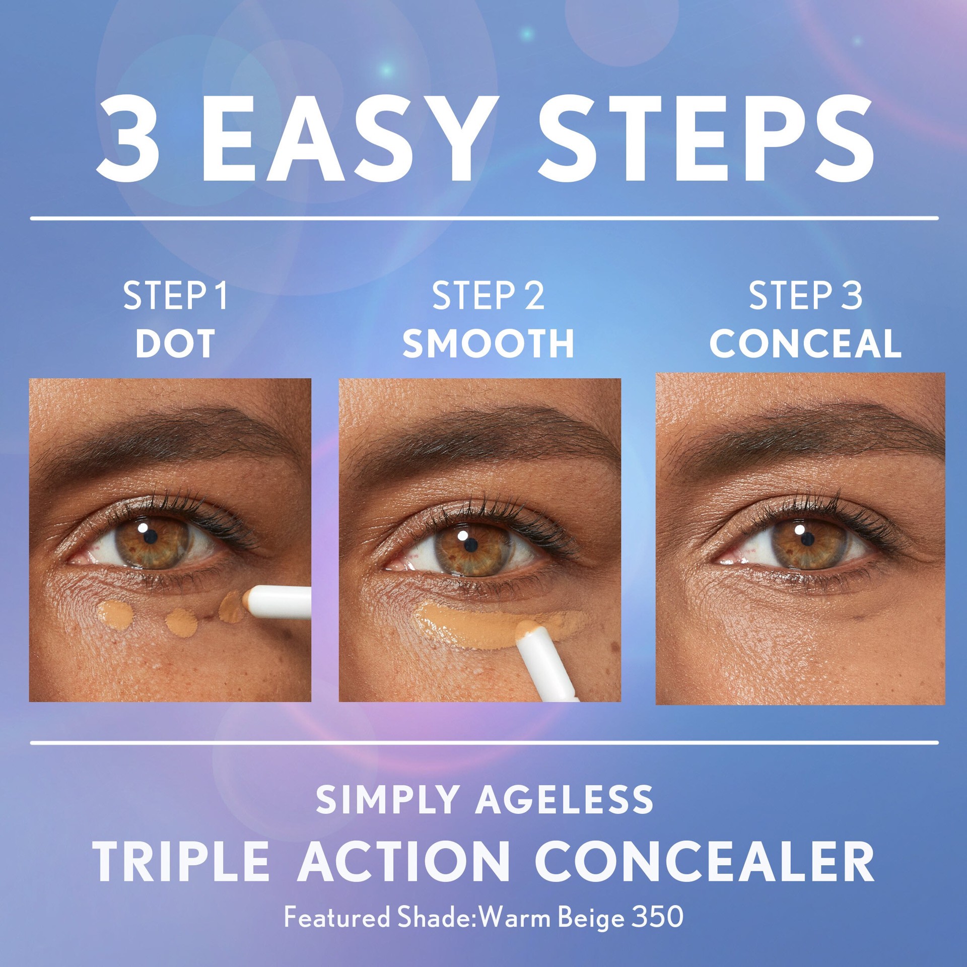 slide 2 of 9, Covergirl Simply Ageless Soft Sable 380 Triple Action Concealer 0.24 fl oz, 0.24 fl oz