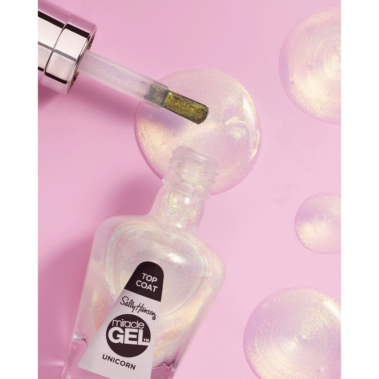 slide 4 of 8, Sally Hansen Miracle Gel Crystal Top Coat 105 Step 2 Nail Color 0.5 fl oz, 0.5 fl oz