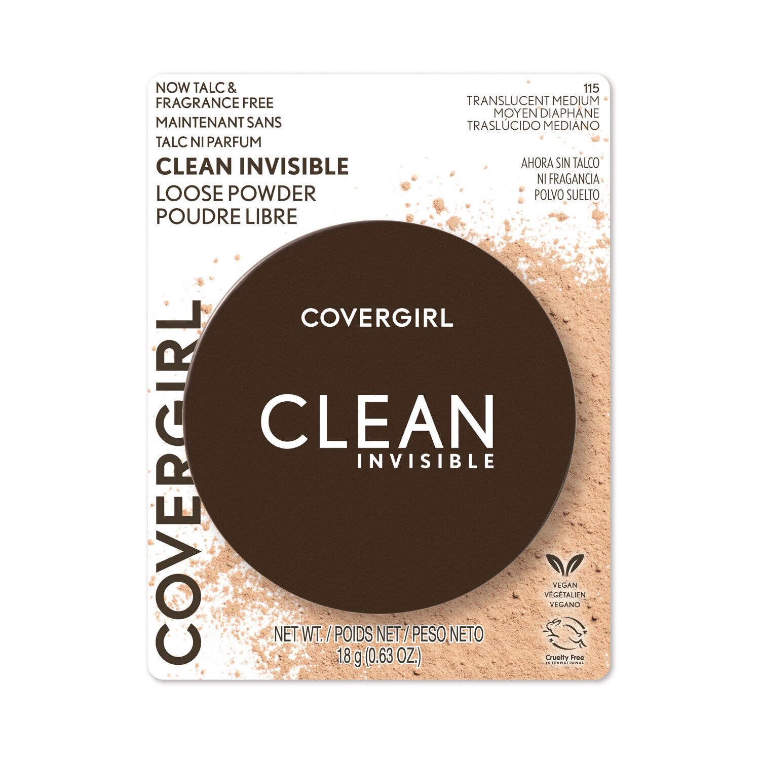 slide 2 of 8, Covergirl Translucent Medium 115 Clean Invisible Loose Powder 0.63 oz, 0.63 oz