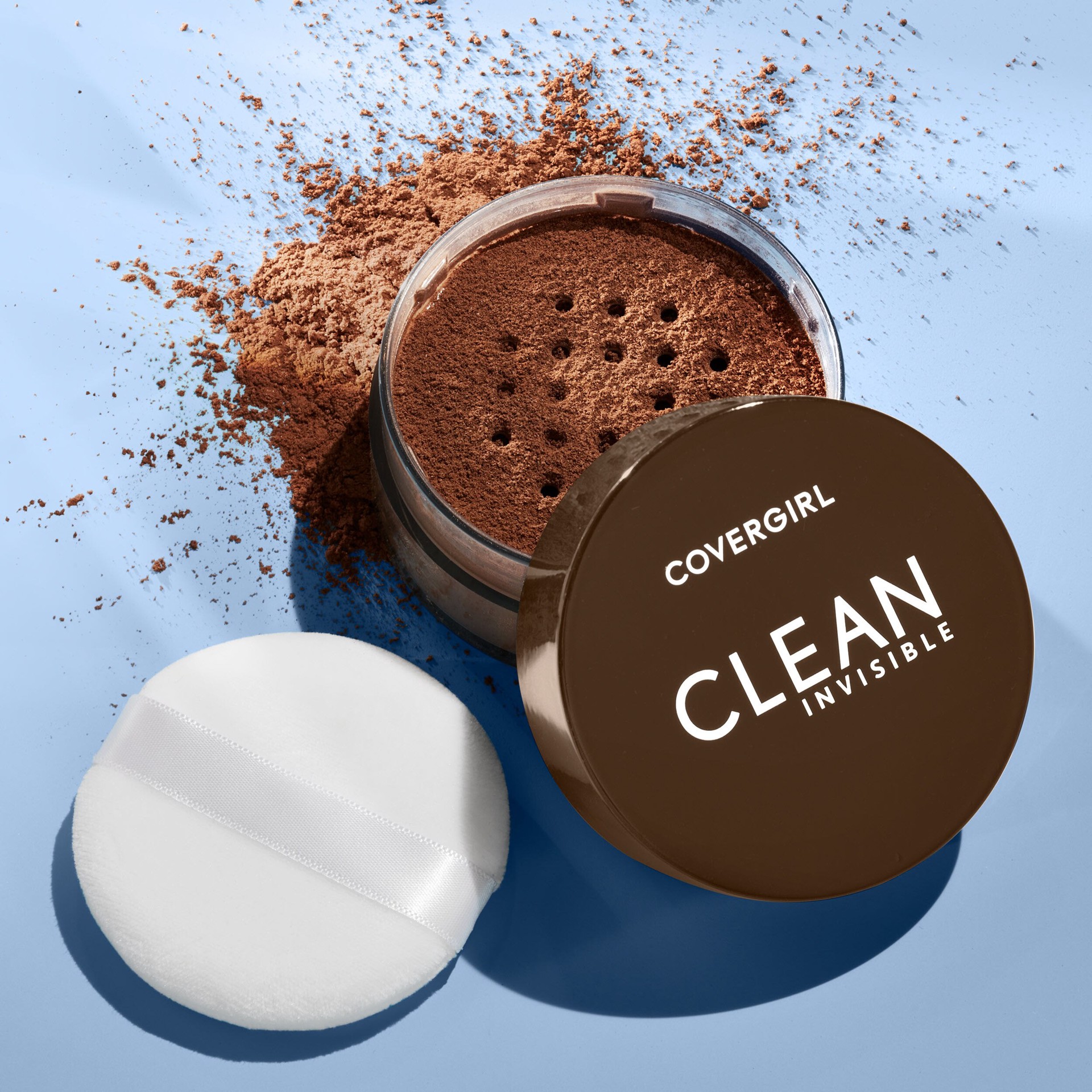 slide 2 of 9, Covergirl Clean Invisible Loose Powder - Loose Powder, Setting Powder, Vegan Formula - Translucent Dark, 20g (0.7 oz), 18 g