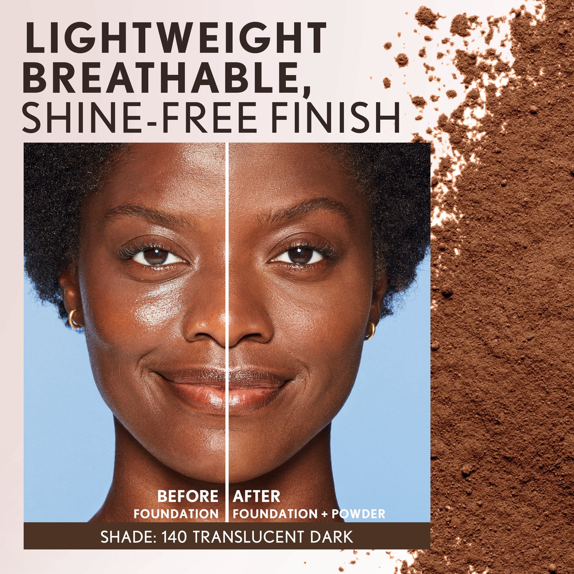 slide 7 of 9, Covergirl Clean Invisible Loose Powder - Loose Powder, Setting Powder, Vegan Formula - Translucent Dark, 20g (0.7 oz), 18 g