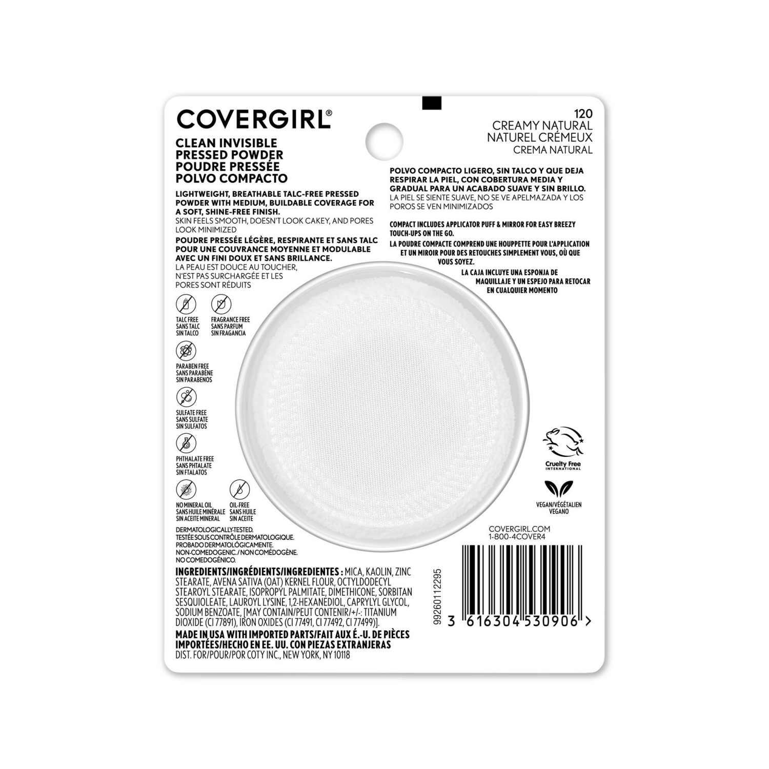 slide 2 of 8, Covergirl CoverGirl Clean PRess Powder Creamy Natural, 1 ct