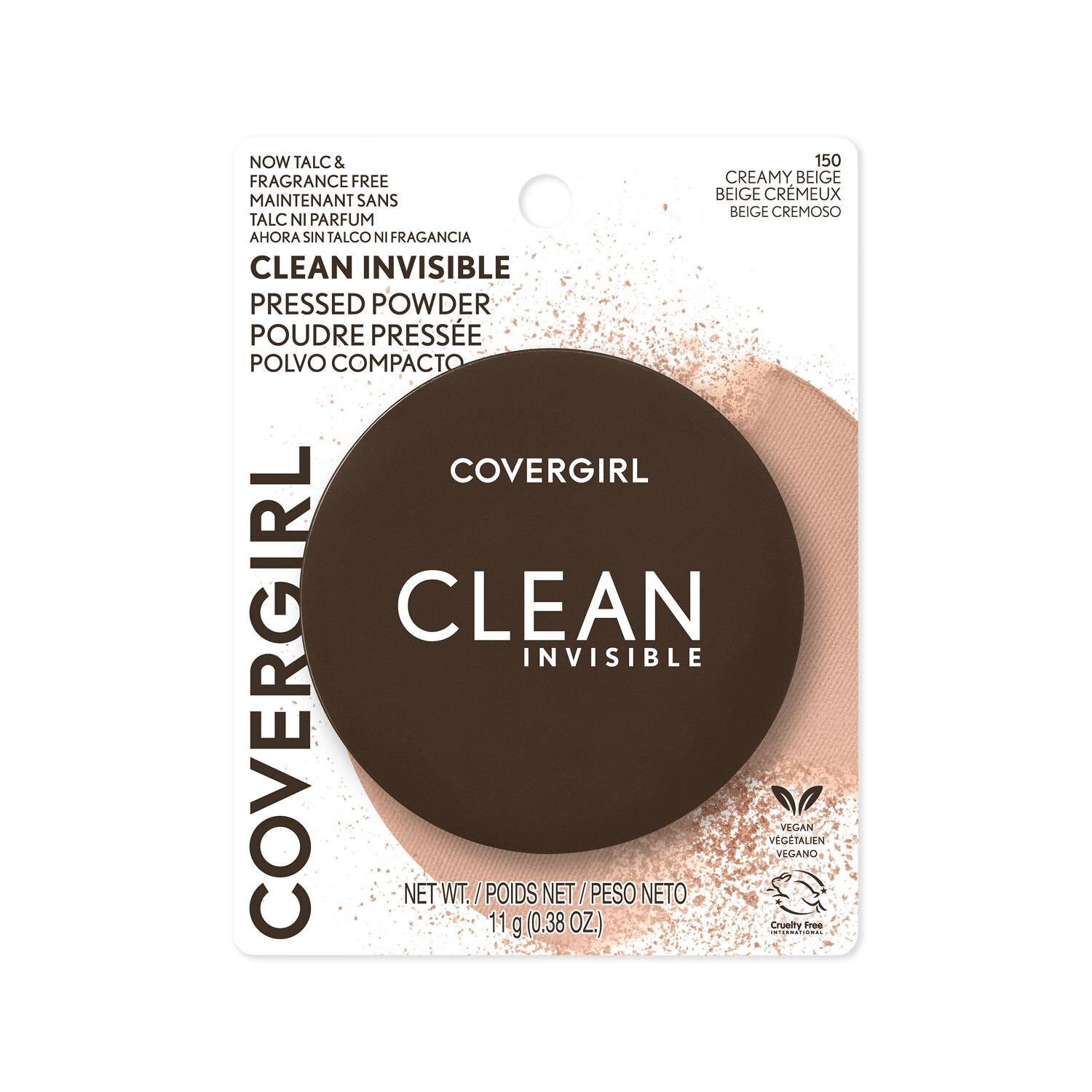 slide 2 of 14, Covergirl Clean Invisible Pressed Powder Foundation - 150 Creamy Beige - 0.38oz, 11 g