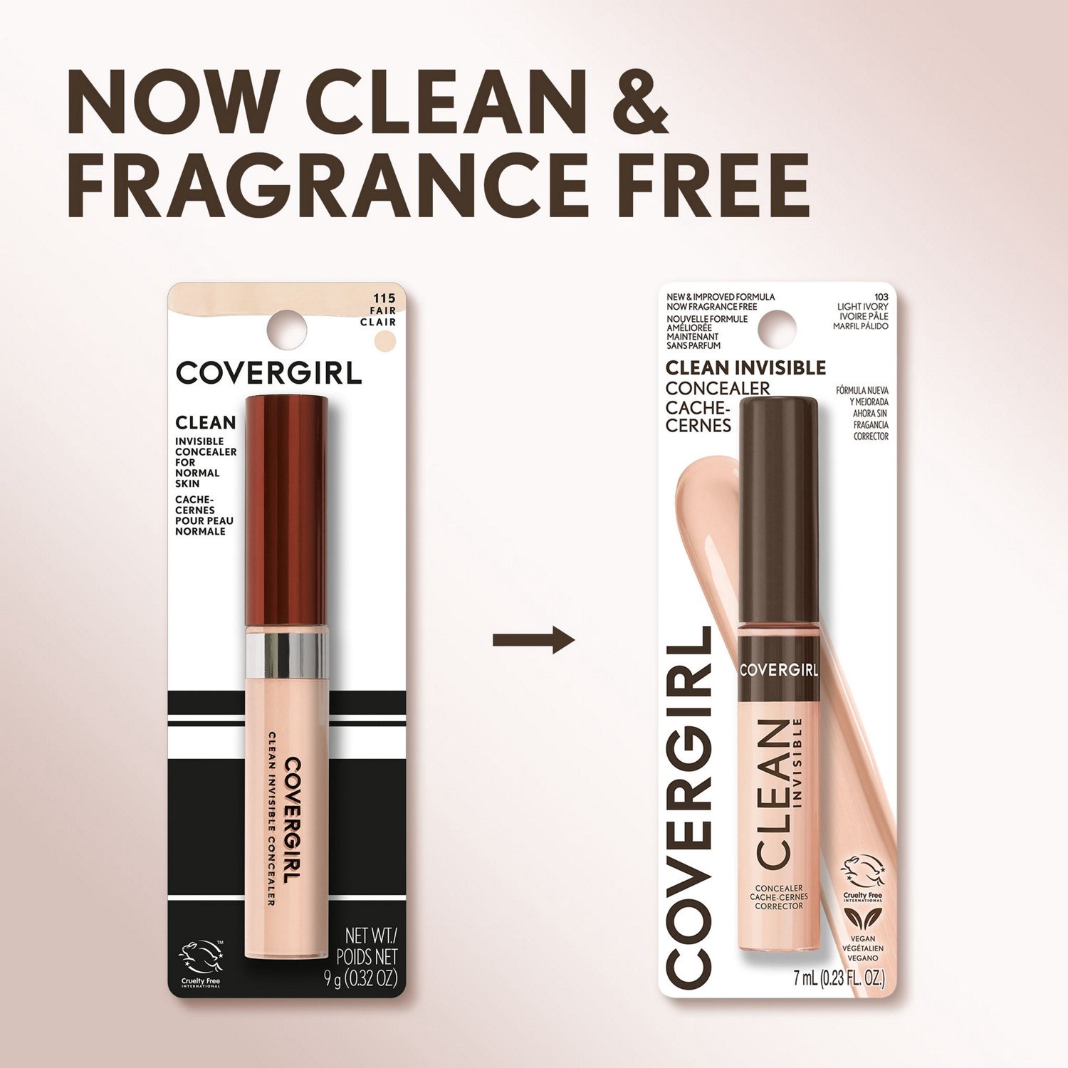 slide 9 of 12, Covergirl Clean Invisible Concealer - 101 Porcelain - 0.23 fl oz, 0.23 fl oz