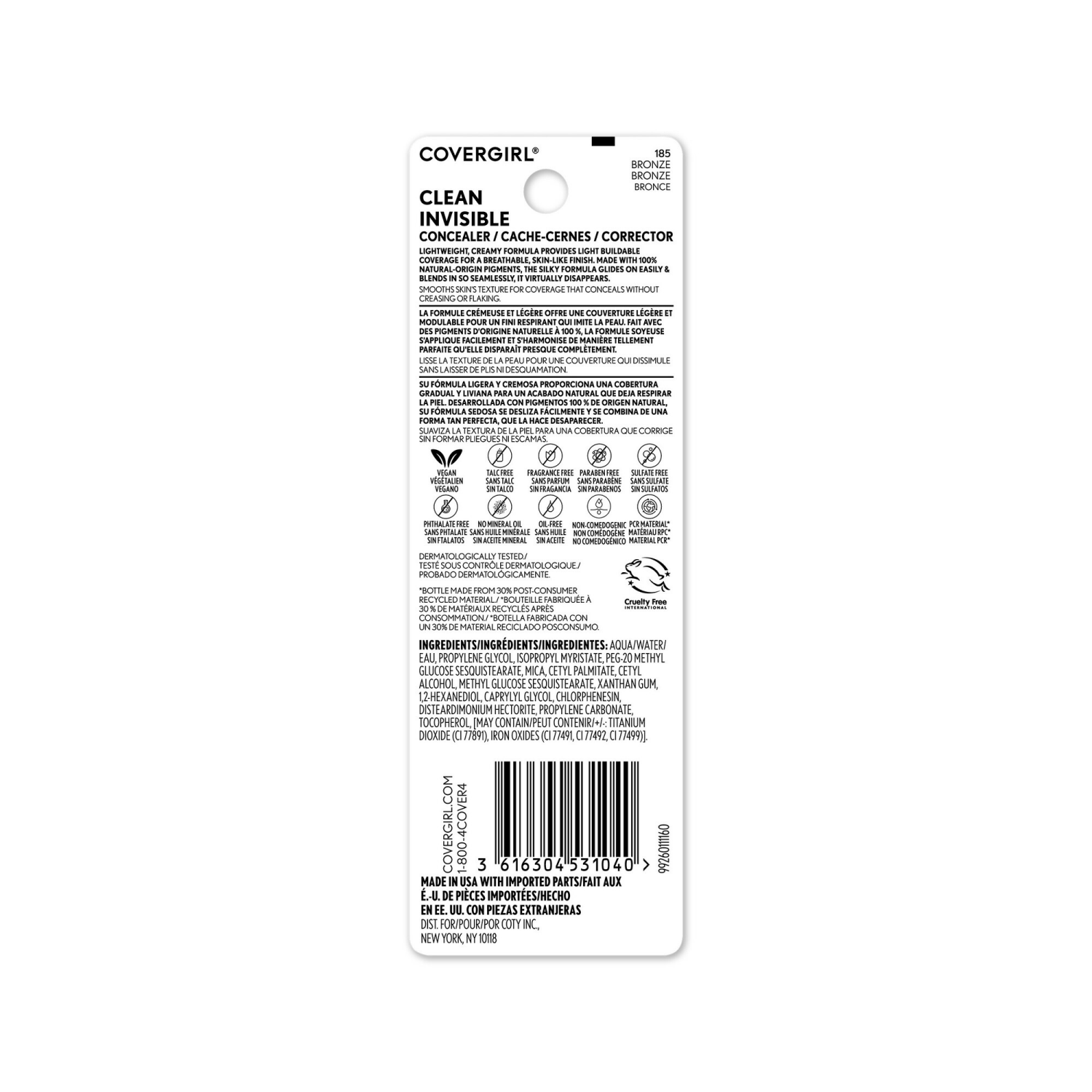 slide 7 of 8, Covergirl CoverGirl Clean Concealer Bronze, 1 ct