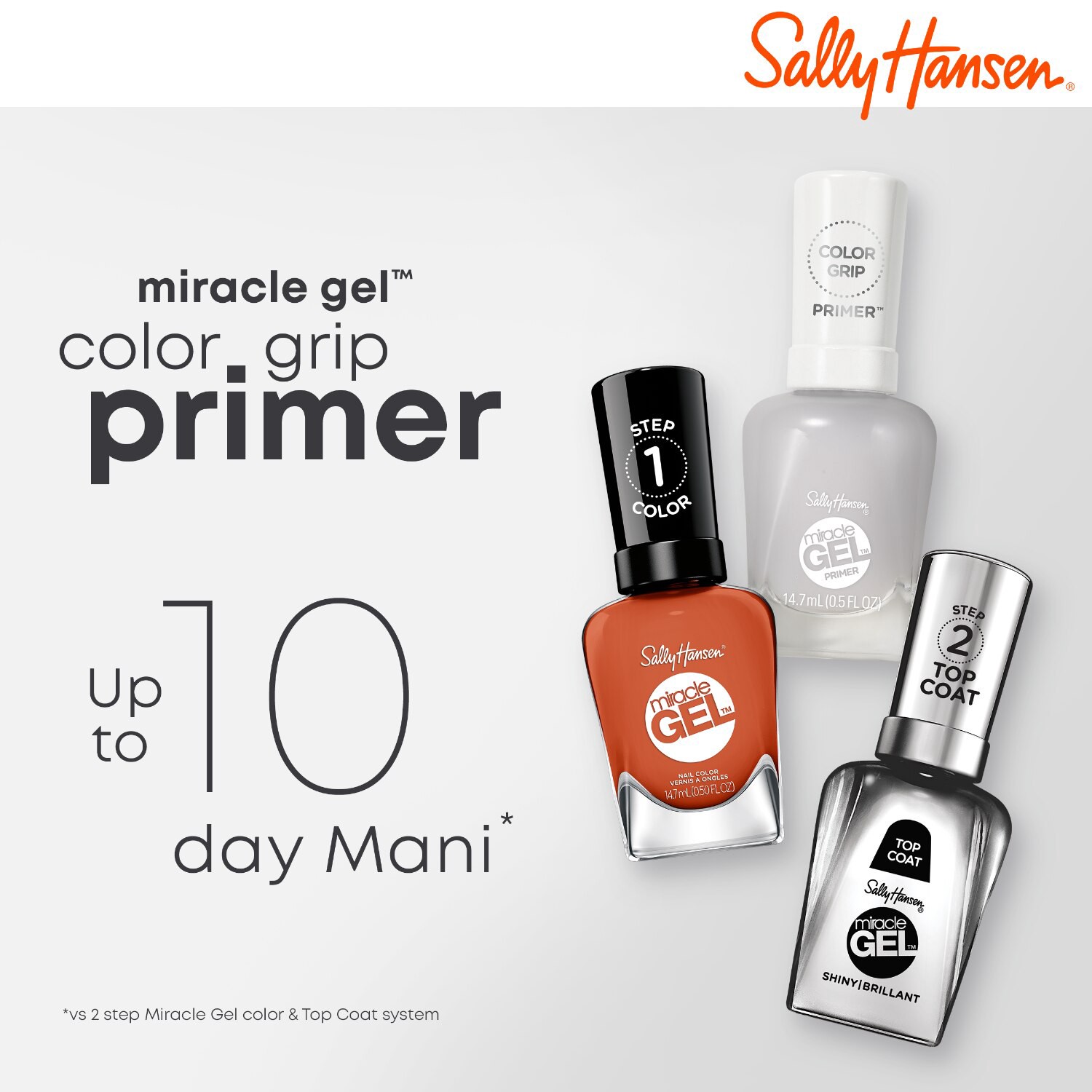 slide 2 of 6, Sally Hansen Miracle Gel Nail Polish - Color Grip Primer - 0.5 fl oz, 0.5 fl oz