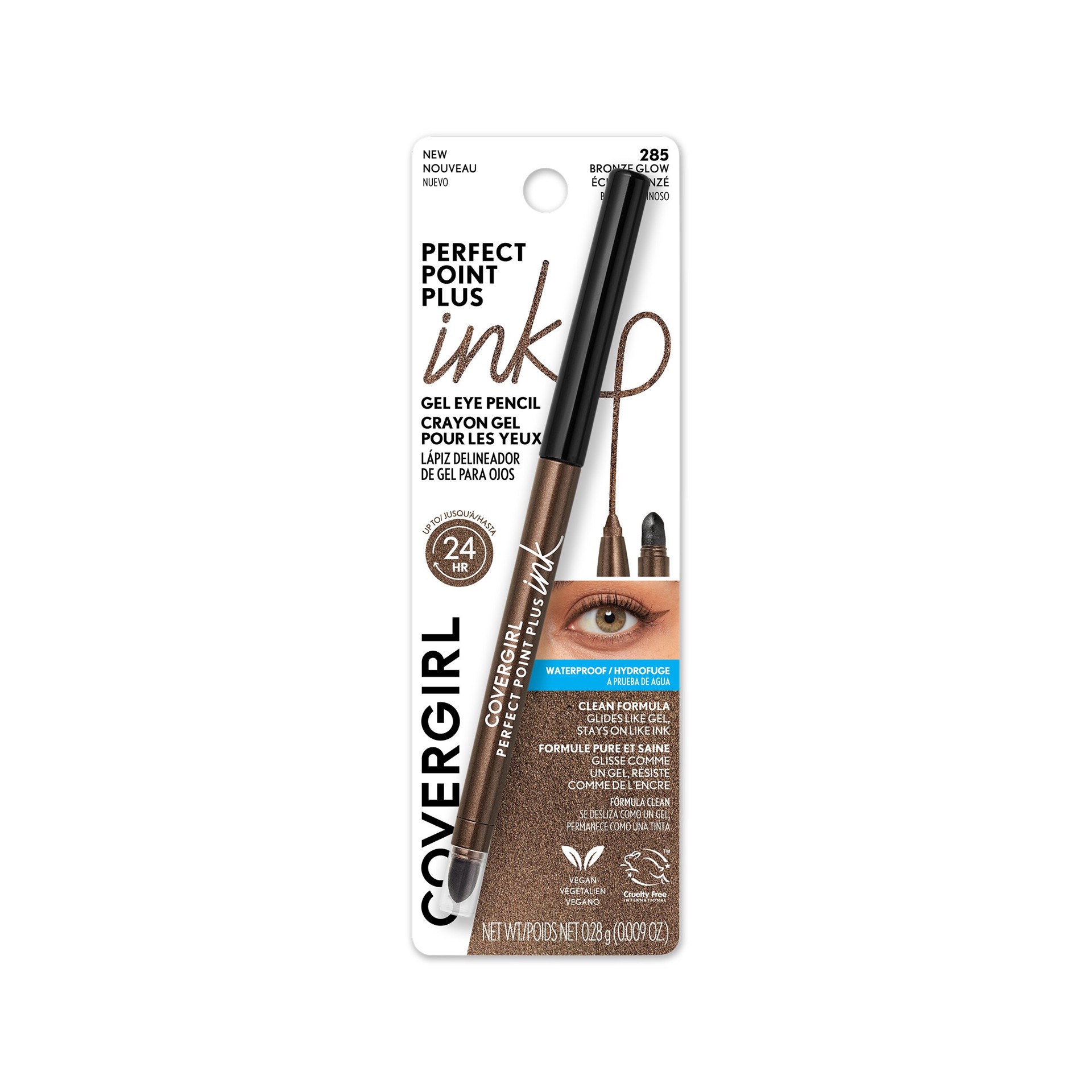 slide 8 of 13, Covergirl Perfect Point Plus Ink Gel Eyeliner - 285 Bronze Glow - 0.0098oz, 0.28 g
