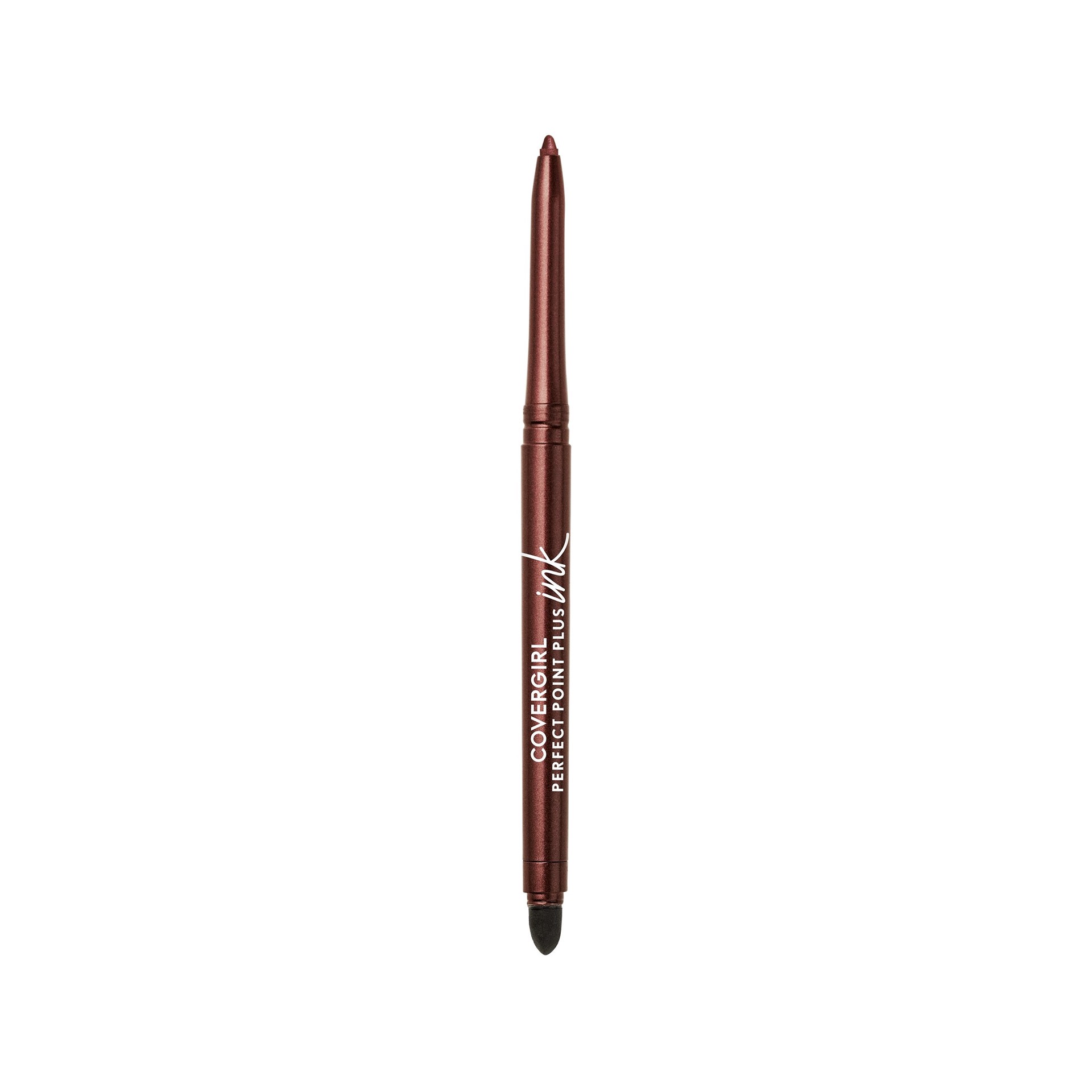slide 6 of 13, Covergirl Perfect Point Plus Ink Gel Eye Pencil, Pigmented, Long-Wearing, Vegan Formula, Dazzling Burgundy 295, 0.01oz (0.28g), 0.28 g