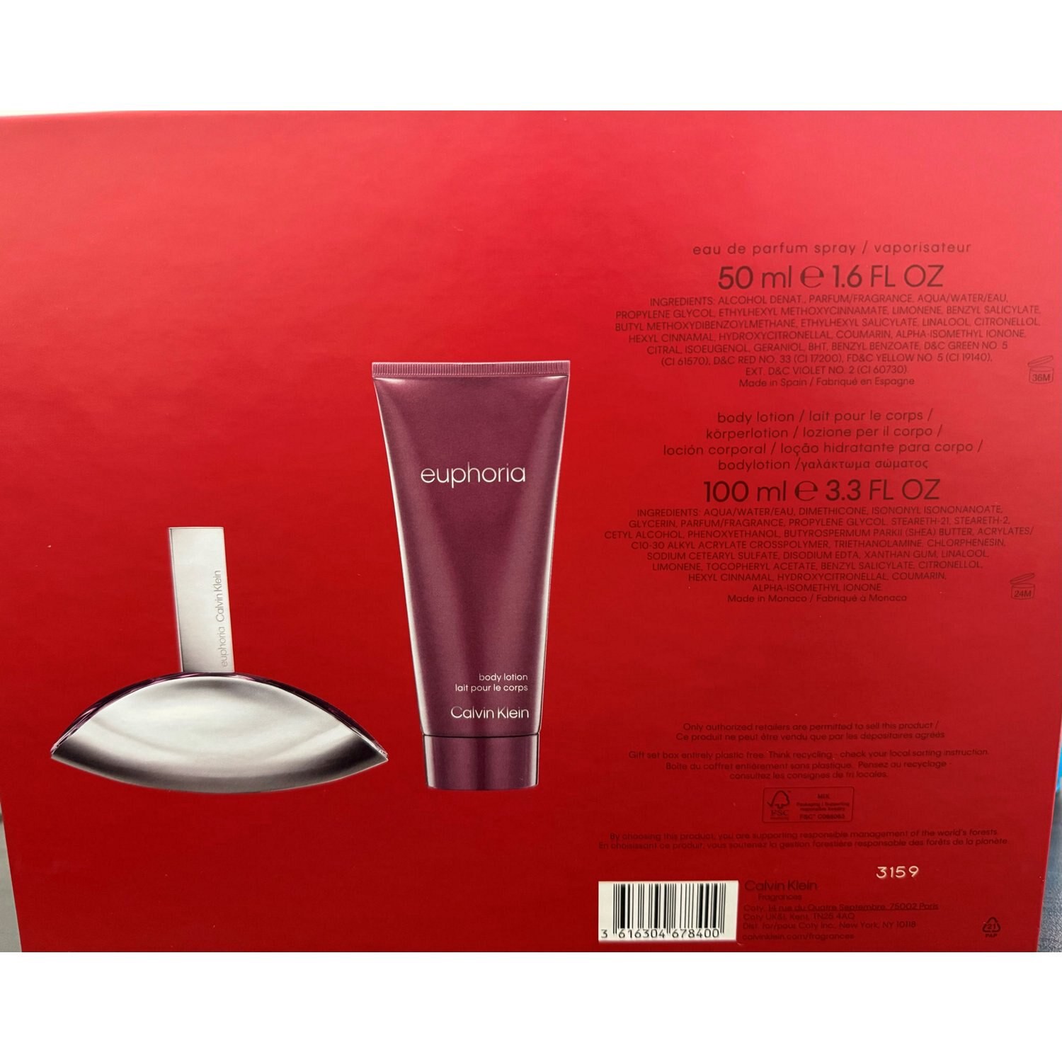 slide 2 of 5, CALVIN KLEIN Ck Euphoria Wom. Edp 3.3 Oz & 1.6 Oz Gift Set, 1 ct