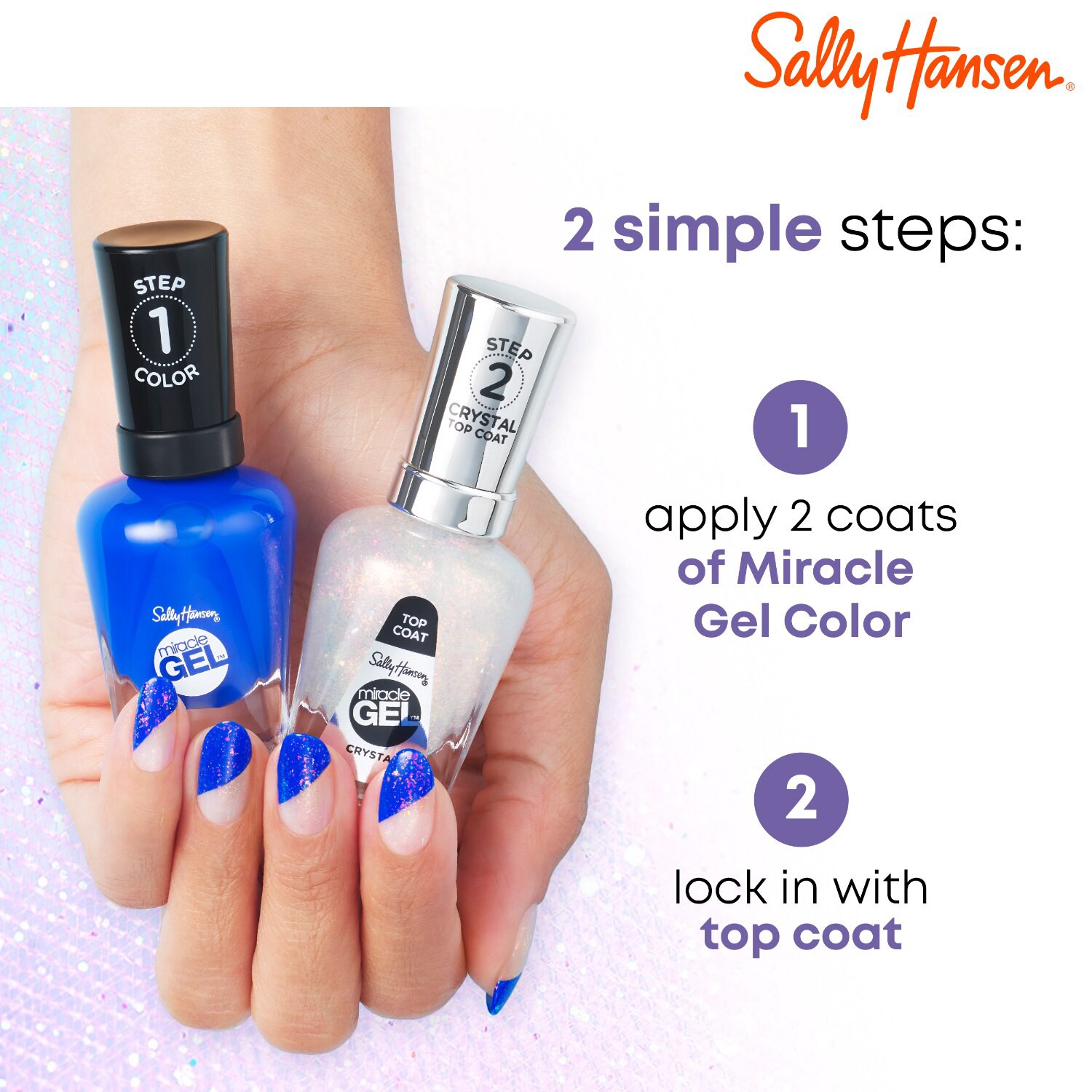 slide 5 of 7, Sally Hansen Miracle Gel Nail Polish - Special Effects Top Coat - 108 Glazed Top Coat - 0.5 fl oz, 0.5 fl oz